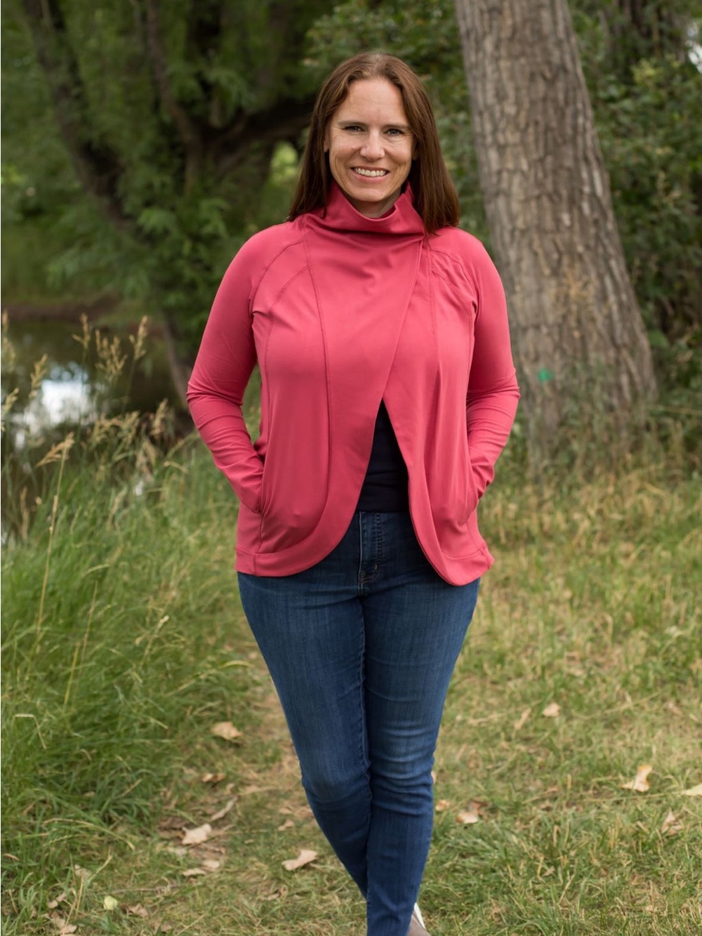 NWT Rae Mode Asymmetric Cowl Neck Athleisure Jacket | 2X & 3X